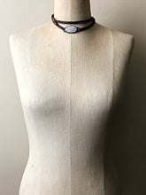 Load image into Gallery viewer, Rainbow Moonstone & Leather Wrap Bracelet/Choker #2 (5/17 Update)