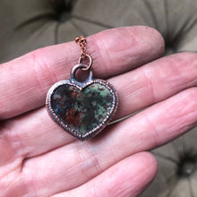 Load image into Gallery viewer, Moss Agate Heart Necklace #3 - Ready to Ship