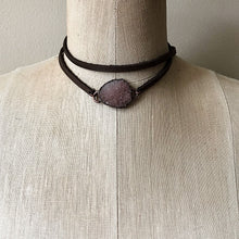 Load image into Gallery viewer, Druzy Wrap Bracelet/Choker - Ombre Blush Pink (Flower Moon Collection)