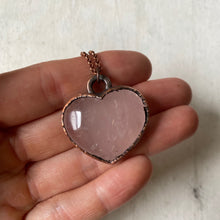 Load image into Gallery viewer, Rose Quartz Heart Necklace #1