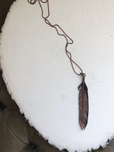 Load image into Gallery viewer, Electroformed Feather Necklace #3 - Ready to Ship (5/17 Update)