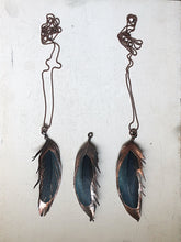 Load image into Gallery viewer, Electroformed Macaw Feather Necklace (Style 3) - Moksha Collection