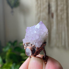Load image into Gallery viewer, Amethyst Spirit Quartz with Rainbow Moonstone Necklace #1 - Ready to Ship