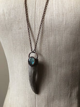Load image into Gallery viewer, Labradorite & Naturally Shed Deer Antler Tip Necklace #1