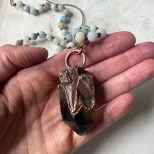 Load image into Gallery viewer, Amazonite and Raw Smoky Quartz Necklace - Ready to Ship