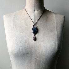 Load image into Gallery viewer, Silver Obsidian & Pink Amethyst Necklace