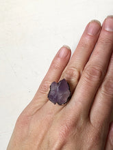 Load image into Gallery viewer, Tibetan Amethyst Mini Cluster Ring #4 (Size 6-6.25) - Tell Tale Heart Collection