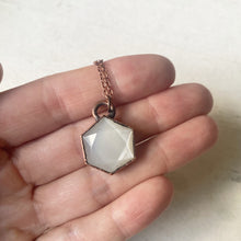 Load image into Gallery viewer, White Moonstone Hexagon Necklace #1 - Ready to Ship