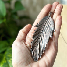 Load image into Gallery viewer, Electroformed Wild Feather Messenger Necklace - Ready to Ship