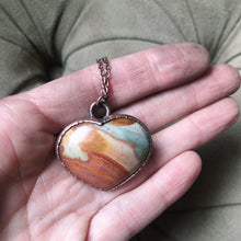 Load image into Gallery viewer, Polychrome Jasper Heart Necklace #2