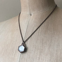 Load image into Gallery viewer, White Moonstone Hexagon Necklace #1 - Ready to Ship