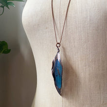 Load image into Gallery viewer, Electroformed Macaw Feather Necklace - Ready to Ship