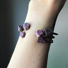 Load image into Gallery viewer, Raw Ruby Chakra Cuff Bracelet - Made to Order