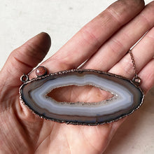 Load image into Gallery viewer, Agate Slice & Rhodochrosite Lion’s Gate Portal Statement Necklace - Ready to Ship