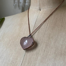Load image into Gallery viewer, Rose Quartz Heart Necklace #1