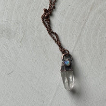 Load image into Gallery viewer, Clear Quartz Point & Raw Opal Necklace #1 - Ready to Ship