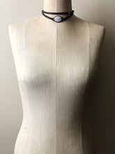 Load image into Gallery viewer, Rainbow Moonstone & Leather Wrap Bracelet/Choker #1 (5/17 Update)