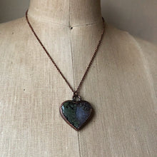 Load image into Gallery viewer, Moss Agate Heart Necklace #1 - Ready to Ship