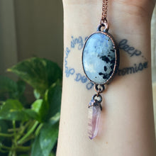 Load image into Gallery viewer, Rainbow Moonstone and Vera Cruz Amethyst Necklace #1 - Ready to Ship