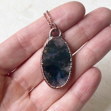 Load image into Gallery viewer, Moss Agate Oval Necklace #1- Ready to Ship