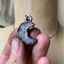 Load image into Gallery viewer, Desert Druzy Crescent Moon Necklace #1 - Ready to Ship