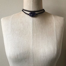 Load image into Gallery viewer, Raw Amethyst Druzy Wrap Bracelet/Choker - Snow Moon Collection
