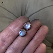 Load image into Gallery viewer, Rainbow Moonstone Stud Earrings - Ready to Ship