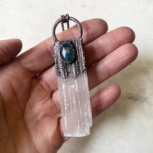 Load image into Gallery viewer, Selenite & Blue Kyanite Necklace #1 - Ready to Ship