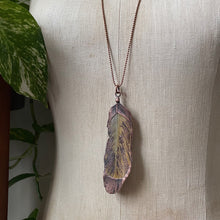 Load image into Gallery viewer, Electroformed Yellow Macaw Feather Necklace #4 - Ready to Ship