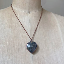 Load image into Gallery viewer, Black Sunstone Heart Necklace #3 - Ready to Ship