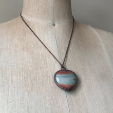 Load image into Gallery viewer, Polychrome Jasper Heart Necklace #3
