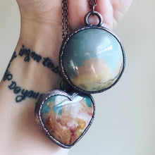 Load image into Gallery viewer, Polychrome Jasper Heart Necklace #7