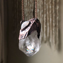 Load image into Gallery viewer, Clear Quartz Point and Moonstone Necklace #1 - Ready to Ship