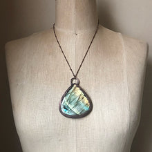 Load image into Gallery viewer, Labradorite Tear Drop Necklace (Extra Large) - Spring Equinox Collection