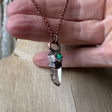 Load image into Gallery viewer, Clear Quartz Point & Raw Opal Necklace #2 - Ready to Ship