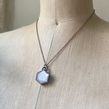 Load image into Gallery viewer, White Moonstone Hexagon Necklace #1 - Ready to Ship
