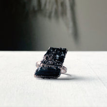 Load image into Gallery viewer, Black Tourmaline Statement Ring #2 (Size 8)
