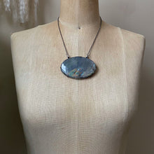 Load image into Gallery viewer, Labradorite New Moon Necklace #3 - Sterling Silver