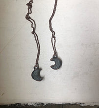 Load image into Gallery viewer, Chalcedony Crescent Moon Necklace (Ready to Ship) - Darkness Calling Collection