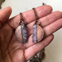 Load image into Gallery viewer, Amethyst Moon Phase Necklaces - Snow Moon Collection