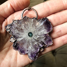 Load image into Gallery viewer, Amethyst Stalactite Slice Necklace - Snow Moon Collection