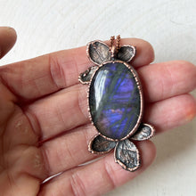 Load image into Gallery viewer, Hydrangea & Labradorite “bloom” Necklace #2 - Ready to Ship