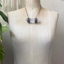 Load image into Gallery viewer, Double Terminated Clear Quartz & Blue Labradorite Necklace