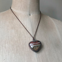 Load image into Gallery viewer, Polychrome Jasper Heart Necklace #6