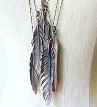 Load image into Gallery viewer, Electroformed Wild Feather Necklace - Made to Order