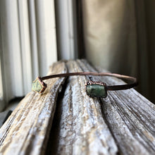 Load image into Gallery viewer, Raw Emerald Chakra Cuff Bracelet - Made to Order