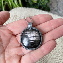 Load image into Gallery viewer, Hypersthene Black Moon Lilith Necklace - Ready to Ship
