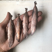 Load image into Gallery viewer, Electroformed Feather Necklace (Standard Style #1) - Moksha Collection