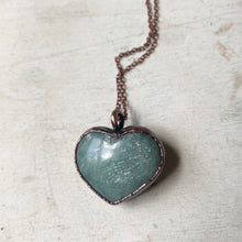 Load image into Gallery viewer, Amazonite Heart Necklace #4 - Ready to Ship