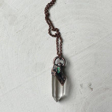 Load image into Gallery viewer, Clear Quartz Point & Raw Opal Necklace #4 - Ready to Ship